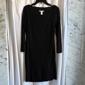Banana Republic Black Long Sleeve Dress